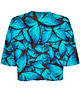 t-shirt damskie DR.CROW T-shirt Krótki CROP Motyle Blue 1