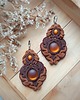 kolczyki soutache Brązowe kolczyki sutasz boho 1