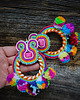 kolczyki soutache Nubi- duże i kolorowe kolczyki soutache z pomponami 5
