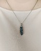 wisiory Naszyjnik Larvikit stal chirurgiczna wisiorek handmade wirewrapping 1