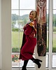 płaszcze damskie Mega długa bluza Bordo 5