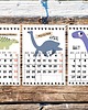 obrazy i plakaty do pokoju dziecięcego Kalendarz z dinozaurami na 2024 2