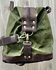 torby podróżne Duża torba podróżna ze skóry i bawełny zielono-brązowa w stylu Vintage. 4