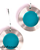 kolczyki wire wrapping Azure lagoon  kolczyki 1