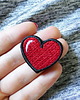 naszywki na ubrania Naszywka małe czerwone serce 1