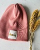 czapki dziecięce Czapka prążkowana beanie z napisem 6