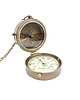 akcesoria różne KOMPAS z ZEGARKIEM w drewnianym pudełku 7