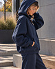 bluza z kapturem damska Bluza Hoodie  -  Navy Blue 1