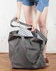 torby XXL Big Lazy bag torba ciemnoszara na zamek / vegan 4