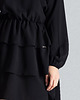 sukienki midi damskie Elegancka sukienka koktajlowa midi z falbaną i bufiastymi rękawami - M601 3
