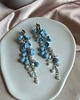 kolczyki z masy plastycznej Kolczyki Niezapominajka kiść handmade 4
