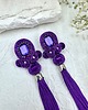 kolczyki soutache Kolczyki sutasz w kolorze fioletowym z chwostami 1