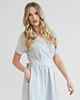 sukienki midi damskie Lniana Sukienka JASMINE LIGHT GRAY 4