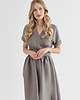 sukienki midi damskie Lniana Sukienka JASMINE TRUE GRAY 2