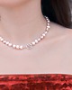 chokery Srebrny naszyjnik  choker z naturalnych pereł 1