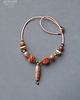 korale Agat DZI i rudraksha w niezwykłym etnicznym naszyjniku unikat handmade UNISEX 5