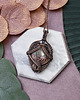 wisiory Miedziany wisiorek wire wrapping z rodonitem #472 2