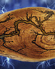 patery i talerze Akacjowa deska do serowania - Epoxy Resin Lichtenberg 8