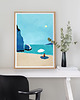 plakaty Dzika plaża - dziewczyna pod parasolem - plakat fine art 3