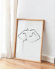 plakaty PLAKAT line art szkic kobieta akt rysunek 4