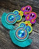 kolczyki soutache Waikiki- etniczne kolczyki soutache 1