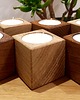 świeczniki i świece Zestaw 3 świeczników drewnianych z litego dębu na tealight 9