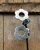 kolczyki wire wrapping Kwiatuszki  - sztyfty 3