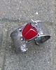 bransoletki wire wrapping Czerwień - bransoletka regulowana 3
