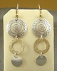 kolczyki wire wrapping Koła w złocie i srebrze 1