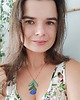 wisiory Naszyjnik w stylu boho - niebieski kwiat, łańcuszek ze stali chirurgicznej 1