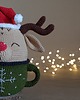 misie i maskotki Ozdoba Jeleń w kubku, Dekoracja świąteczna, Maskotka na prezent 4