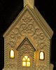 dekoracje świąteczne Domek ceramiczny LED 13,5x9 cm z wysokim kominem 2