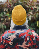czapki damskie Czapka beanie z bawełny logo kolorowe Miodowa musztarda 2