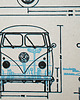 grafiki i ilustracje WYDRUK NA TEKTURZE 30X40 cm VOLKSWAGEN T1 OGÓREK 3
