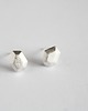 kolczyki srebrne Kolczyki srebrne Rhodium Plated Matt Geometric Solid Studs 1