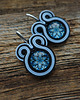 kolczyki soutache Niebieskie kolczyki sutasz z mandalą 4