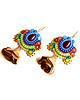 kolczyki soutache Sutaszowe kolczyki CANCUN z brązowymi kwiatami 1