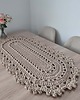 obrusy i serwetki Bieżnik szydełkowy ze sznurka owalny 50cmx100cm 1