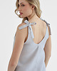 topy damskie Lniany Top MEADOW LIGHT GRAY 5