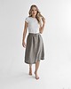 spódnice midi Lniana Spódnica LILY TRUE GRAY 1