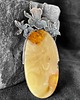 wisiory Wisiorek handmade srebrne kwiaty z bursztynem 1