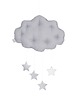 karuzele i girlandy do łóżeczka BIAŁY mobil chmurka, srebrne gwiazdki 6