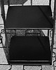 półki Regał metalowy czarny Loft 126x40 cm półka 4