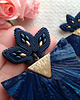 kolczyki soutache Kolczyki ,,Nenuphar  Navy Blue" 2