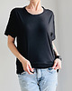 t-shirt damskie Basic luźny tshirt oversize Czarny 1