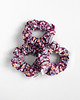 gumki do włosów Scrunchie PURPLE FLOWERS 1