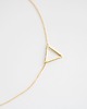 złote naszyjniki 16k Gold Plated Triangle Necklace 5