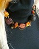 korale Ekskluzywny naszyjnik z mixu bursztynu i lawy elegancki handmade PREZENT lux 7