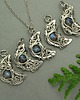wisiory Wisiorek księżyc niebieski labradoryt wire wrapping 4
