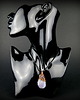 wisiory Wisiorek wire wrapping z fioletowym agatem 7